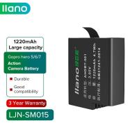 ราคา llano ความจุมาก แบตเตอรี่กล้อง ช่องเสียบคู่ ทนทาน เคสชาร์จแบตเตอรี่แบบ3ช่อง for Gopro 10 9 8 7 6 5 4 with สายชาร์จ0 8ม (17316086471)