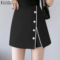 ราคา Stock Korean Style Women High Waist Patchwork Short Skirt A Line Mini Dress Casual Party Skirts 2 Popular (20904532927)