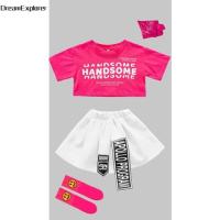 ราคา Girls Hip Hop Pink Crop Top Rose Plaid Skirts Boys T shirt Street Dance Shorts Child Sweet Summer Clothes Sets Kids Jazz Costume (20105517901)