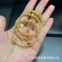 ราคา ดูไบทองเหลืองชุบทองสร้อยข้อมือลูกปัดเด็กยุโรปอเมริกาอินเดียไนจีเรียของขวัญเครื่องประดับเด็ก (19463891716)