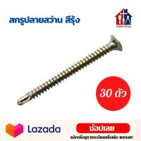 ราคา สกรูปลายสว่าน สีรุ้ง 30 ตัว ทุกความยาว สกรู สกรูเกลียว ปลายสว่าน เจาะเหล็ก (15467729526)
