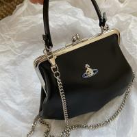 ราคา กระเป๋าหนังแกะสีทองแบบสะพายข้างสำหรับผู้หญิงกระเป๋าหนังแกะสายโซ่สีกระเป๋าทรงเกี๊ยวเวสท์วูดราชินีกระเป๋าถือลูกปัดพกพาระดับไฮเอนด์และอเนกประสงค์ดาวเสาร์ (20747004207)