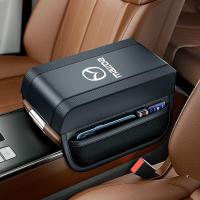 ราคา แผ่นรองแขนรถกลางเบาะรองนุ่มคอนโซลกลางรถยนต์สีดำแผ่นเก้าอี้เก็บของที่พักแขนสำหรับ Mazda 2 3 6 CX3 CX4 CX5 CX30 CX 8 BT50 Pro (20391741226)