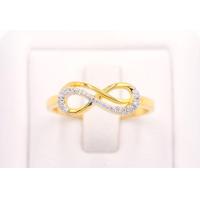 ราคา Happy Jewelry แหวนอินฟินิตี้เส้นคู่ ฝังเพชรด้านข้าง สวยๆ ทองแท้ 9k 37 5 เพชรเกสร ME868 (16983375887)