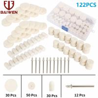 ราคา BAI WEN ล้อขัดสารขัดสักหลาดขนสัตว์122ชิ้นอุปกรณ์ขัดเล็บพื้นผิวโลหะขัดสว่านอุปกรณ์เสริม (19652185649)