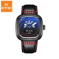 ราคา EYKI OVERFLY นาฬิกาข้อมือผู้ชาย Automatic 3เข็ม สายหนังเรียบหรู รุ่นE3130L รับประกัน1ปี (16339422992)