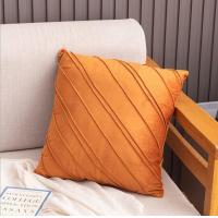 ราคา 55x55cm 45x45cm Simple Solid Color Velvet Embridery Cushion Cover Beige Grey Blue Pillow Cover Bedroom Home Decorative Pillow Cases Stripe For Sofa Chair Bed Car Waist Cushion Cover (20015360589)