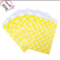 ราคา ถุงกระดาษน่ารัก ถุงใส่ขนม ถุงใส่อาหาร 50ใบ 100ใบ ขนาด13x18ซม ซองกระดาษน่ารัก ถุงลายจุด ถุงบรรจุภัณฑ์ ซองน้ำตาล ถุงขนม ถุงของขวัญ ซองขนม (21309638683)