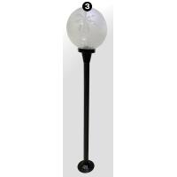 ราคา โคมไฟเสาสนามสูง 1เมตร แก้ว 8นิ้ว นม ใส มะพร้าว รุ้งใส ลายแตก TSP (19247759921)