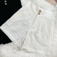 ราคา กางเกงผ้าฮานาโกะ ขาสั้นกระดุมหน้า มีกระเป๋า2ข้าง กางเกงสาวอวบ (19546693475)