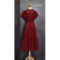 ราคา M XL The classic เดรสลูกไม้ยาว คอปีน ใช้ผ้าลูกไม้เนื้อนุ่มอย่างดี ขึ้นลวดลายแน่นชัดทั้งตัว (18880440394)