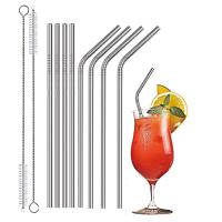 ราคา Straws Drinking 8 5inch Eco Friendly Reusable Straws Stainless Steel Drinking Straws for Tumbler Cocktail with Travel (19421700463)