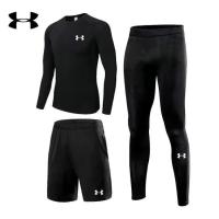ราคา Under Armour UA sportswear ชุดสูทผู้ชาย การฝึกบาสเก็ตบอล วิ่ง เสื้อผ้าที่แห้งเร็ว รัดรูป อุปกรณ์ตรวจร่างกาย ยิม ชุดแขนสั้น (10534932045)