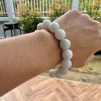 ราคา 13JA WH สร้อยข้อมือหยกขาว กำไล ข้อมือ หยกพม่า หยกขาว เม็ดกลม ประมาณ 13 มิล หยก Jadeite สีขาว นำพาโชค ลาภ วาสนา (20451495101)