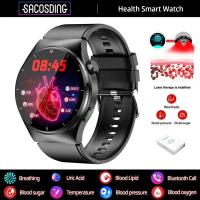 ราคา Health Laser Therapy Smart Watch Blood Sugar Watch Smart Bluetooth Call Uric Acid Blood Lipid Blood Pressure Monitor Smartwatch (20721694239)