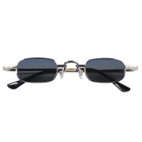 ราคา Retro Punk Glasses Clear Square Sunglasses Female Retro Metal Frame (20579538876)