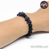ราคา กำไลหินนำโชค นิลด้าน 8 มม ประดับปี่เซียะ 5 ธาตุ 1 คู่ สีดำ ปี่เซียะเปลี่ยนสี ปี่เซียะ 5 สี กำไลปี่เซียะ สร้อยข้อมือปี่เซียะ หินแท้ (640250333)