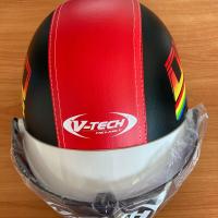 ราคา หมวกกันน็อคครึ่งใบ เลดี้มอกใหม่Vtechสีแดง (6654868078)