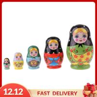 ราคา Pezhong ตุ๊กตาทำรังรัสเซียระบายสีด้วยมือ5ชิ้น (21056088130)