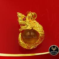 ราคา จี้ พญานาคคาบแก้วมณี ตาฝังมณีสีแดง เรียกทรัพย์ เสริมโชคลาภ เงินทอง ร่ำรวย หลากสีสัน สีสวยสะดุดตา ชุบทองไมครอน เคลือบแก้ว (10400439310)