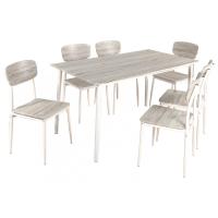 ราคา LOCAL 1 2 DELICATO ชุดโต๊ะอาหาร 6 ที่นั่ง รุ่น HAM สีไม้ธรรมชาติ ร้านอยู่ในไทย (20503015809)