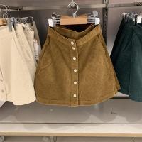 ราคา UNIQLO กระโปรงสั้นลูกฟูกกระดุมแถวบางสไตล์เกาหลีกระโปรงทรงเอฝรั่งเศสใหม่ฤดูใบไม้ผลิและฤดูใบไม้ร่วง453042 (19118559186)