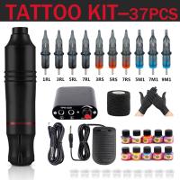 ราคา Spot parcel post Cross Border Hot Full Set of Professional Tattoo Material Tattoo Set Tattoo Motor All in One Machine Student Machine Combination Set (19302326023)