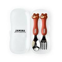 ราคา roomtour เขย่าเสียงแบบพกพาเด็กชุดช้อนส้อมสร้างสรรค์สแตนเลสสัตว์ช้อนส้อมสร้างสรรค์นักเรียนข้าวช้อนสองชิ้น A01194 (16888367843)