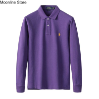 ราคา Moonline Store Original Ralph Laurens สีทึบโปโลผู้ชายเสื้อยืดปกแขนสั้นเสื้อโปโลผู้ชายแขนยาวผ้าฝ้ายปกเย็บปักถักร้อยขนาดเล็กที่มีสีสันโลโก้ขนาดใหญ่เสื้อยืดเสื้อโปโล (18170283943)