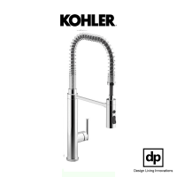ราคา KOHLER ก๊อกผสมอ่างล้างจานฝักบัวแบบคอสปริง รุ่น Purist สีโครเมี่ยม (21151575154)