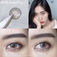 ราคา คอนแทคเลนส์ บิ๊กอาย รุ่น Jewel 3 tone มีสีเทา ตาล ฟ้า เขียว ม่วง ดำ gray brown blue green violet black มีค่าสายตาปกติ (20570151510)