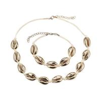 ราคา DT hot Original Design Shells Necklace Set Seashells Knit Chain Rope Choker Jewelry Adjustable (20324822912)