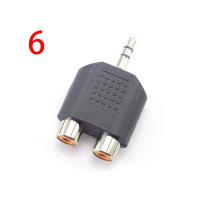ราคา 3 5mm Plug to 2 RCA Jack Adapter Male to Female 3 5 to AV Audio Connector 2 in 1 Stereo Headset Dual Headphone W6TH (20332330724)