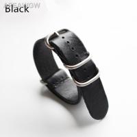 ราคา MERJUST สายรัดข้อมือ18มม 20มม 22มม 24มม สายนาฬิกากากีหนังสีดำสีน้ำตาลแท้สาย Zulu สำหรับ Timex DW (19658235464)