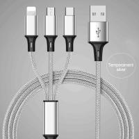 ราคา 3 In 1สายสำหรับ iPhone USB 14 13 12 Pro Max 11X8 7 6 5 3in 1สายไมโคร USB USB C Type C สายเคเบิลสำหรับ Xiaomi Huawei Samsung สายที่ชาร์จแบตเตอรี่โทรศัพท์ (18951067603)