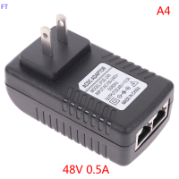 ราคา FT AC 110V 240V ถึง DC 12V 15V 24V 48V 0 5A 1A PoE Injector Power Adapter (20819023716)