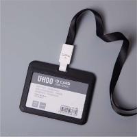 ราคา ป้ายชื่อแขวนคอ ซองใส่บัตรพนักงาน ป้ายชื่อ ป้ายแขวนคอ แนวนอน Uhoo Card Holder Neck Lanyard (19832284428)