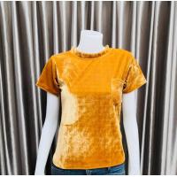 ราคา เสื้อกำมะหยี่คอกลมติดกระเป๋า เสื้อยืด เสื้อแฟชั่น ตัวละ100 บาท (12456066413)