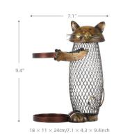 ราคา TOOARTS Cat Wine Rack Red Wine Holder Shelf Metal Sculpture Bottle Stand Display Rack Home Decoration Handcrafts Christmas Gifts (18813247250)