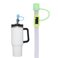 ราคา Straw Protector Cover Cartoon Protector Tips Lids for Straws Portable Silicone Straw Topper Cartoon Straw Tips Cover for Children intensely (20473620492)
