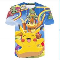 ราคา ใหม่ เสื้อยืดแขนสั้น พิมพ์ลายการ์ตูนโปเกม่อน ปิกาจู 3D แฟชั่นฤดูร้อน สําหรับเด็กผู้ชาย และเด็กผู้หญิง (20405203194)