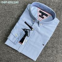 ราคา Tommy Hilfiger เสื้อสีทึบธุรกิจแฟชั่นชายฤดูชิวตงเสื้อแขนยาวเสื้อเชิ๊ตผ้าฝ้ายปั่นทรงหลวม (19735716146)