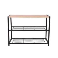 ราคา ลดล้างสต๊อก ชั้นวางรองเท้า 3 ชั้น KASSA รุ่น SR03 ขนาด 63 x 30 x 45 ซม สีธรรมชาติ สีดำ ECO ลดทั้งร้าน (19377806032)