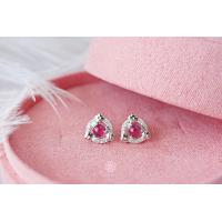 ราคา Rosenmarry ต่างหูพลอยทับทิมแท้ พลอยดิบ ตัวเรือนเงินแท้ 925 จัดส่งฟรี RE041 พลอยแท้เสริมดวง ของขวัญ ต่างหูติดหู (19080146625)