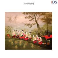 ราคา Wallpaper วอลเปเปอร์ติดผนัง วอลเปเปอร์ห้องพระ วอลเปเปอร์ภาพพิมพ์ จิตรกรรมไทย ภาพตกแต่งห้อง สั่งทำภาพพิมพ์ ภาพวาดไทย P THD 54 (18653745474)