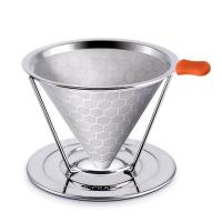 ราคา Pour Over Coffee Filter Stainless Steel Drip Cone Coffee Filter with Separate Stand Paperless Reusable Pour Over Coffee Dripper for 1 4 Cups by (483666497)