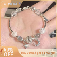 ราคา XTWLKJ สร้อยข้อมือแฟชั่นจี้หินโอปอลมูนสโตนคริสตัลรูปดาวและดวงจันทร์สร้อยข้อมือสำหรับผู้หญิงน่ารักแบบเรียบง่ายของขวัญเครื่องประดับวันเกิดสำหรับผู้หญิง (20671236515)
