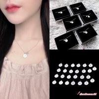 ราคา สร้อยคอ สแตนเลส จี้ตัวอักษร A Z วงกลม เลือกอักษรได้เอง ไม่ลอกไม่ดำ (20487547753)