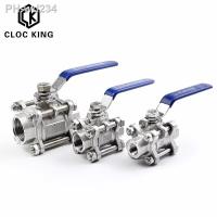ราคา BSPT 1 4 3 8 1 2 3 4 1 DN8 DN25 Three Piece Full Port Ball Valve Thread Type Stainless Steel SS304 Ball Valve (19804401112)