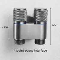 ราคา Mini Multi function Faucet ss One In Two Out Triangle Valve Angle Switch G12 Male Thread Stop Valve Washing Machine Gray Tap (20439912202)
